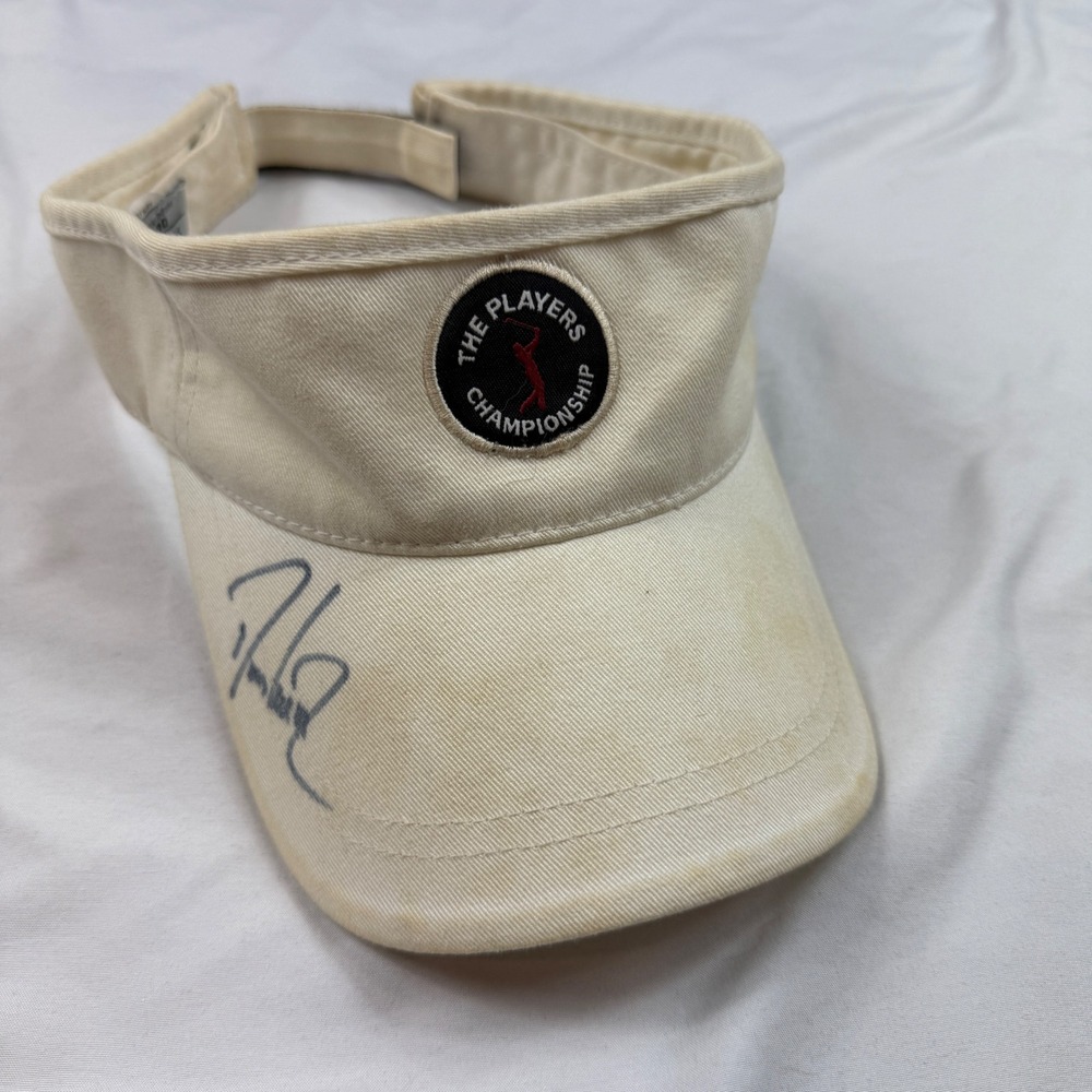 Imperial The Players Championship Golf Visor Cream Signed Autographed PGA Tour